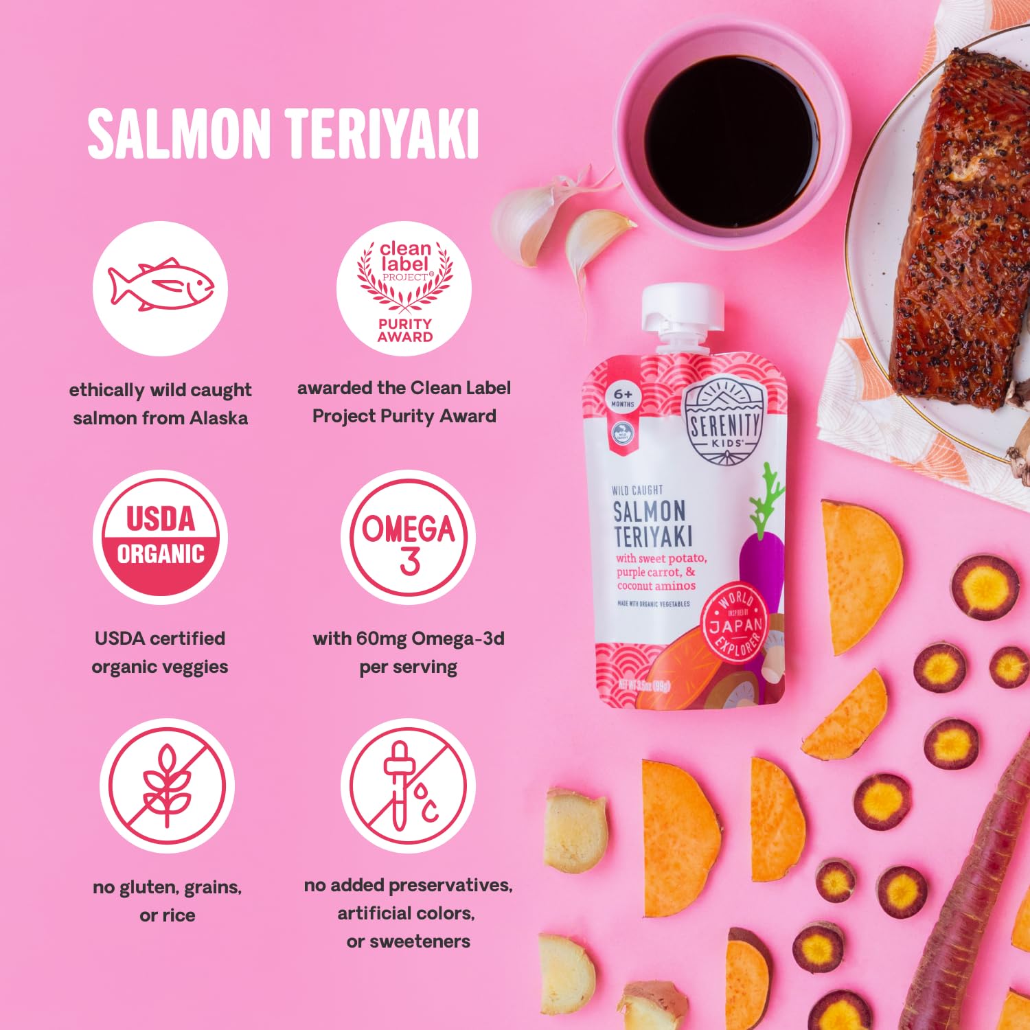 Serenity Kids ethical-sourcing graphic emphasizing responsible ingredients.