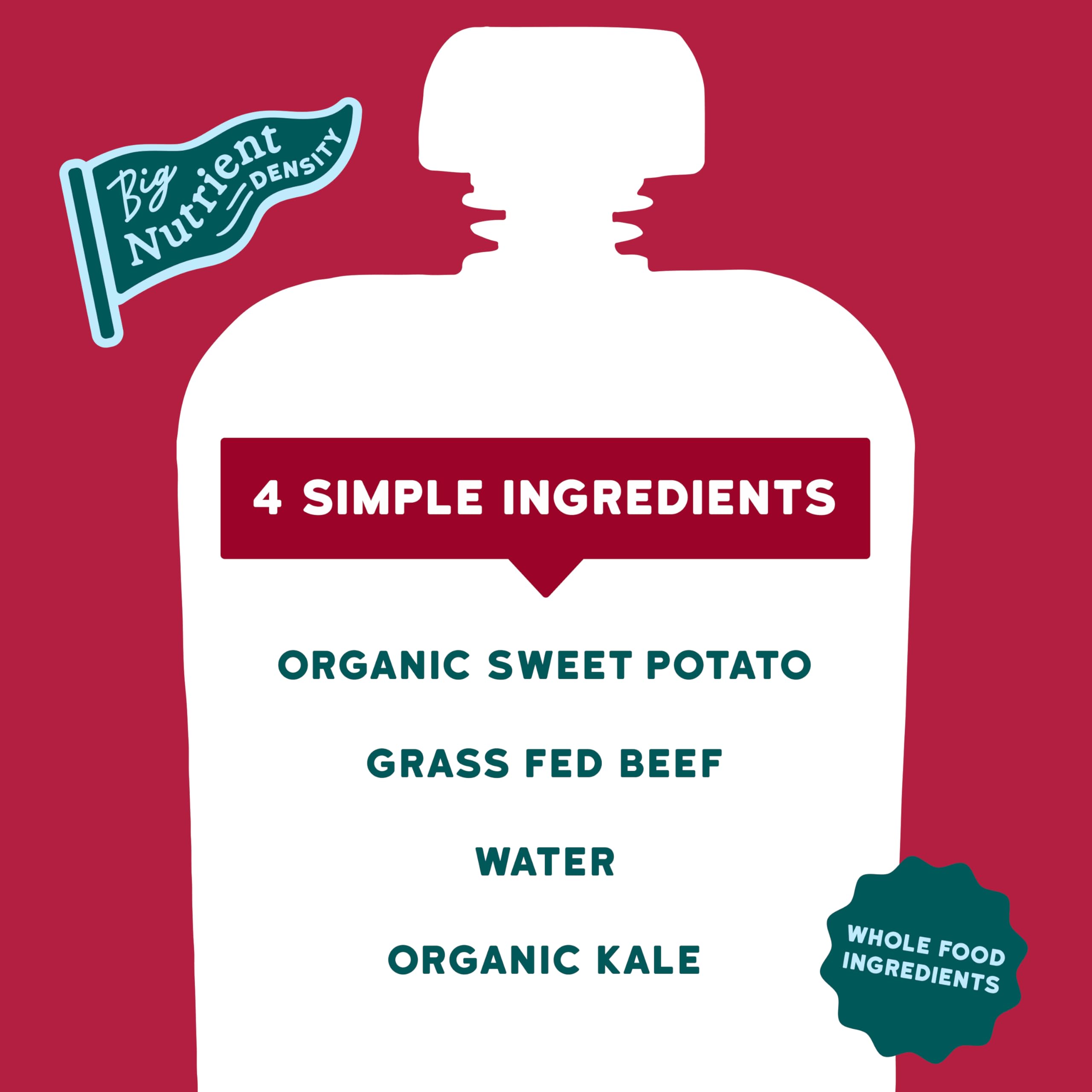 Serenity Kids pouch with clean-label badge signals no artificial flavors for careful feeding