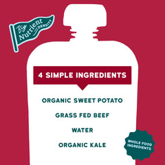 Serenity Kids pouch with clean-label badge signals no artificial flavors for careful feeding