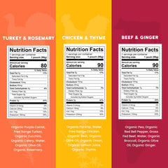 Serenity Kids meats and herbs puree pouch open showing protein-rich baby meal.