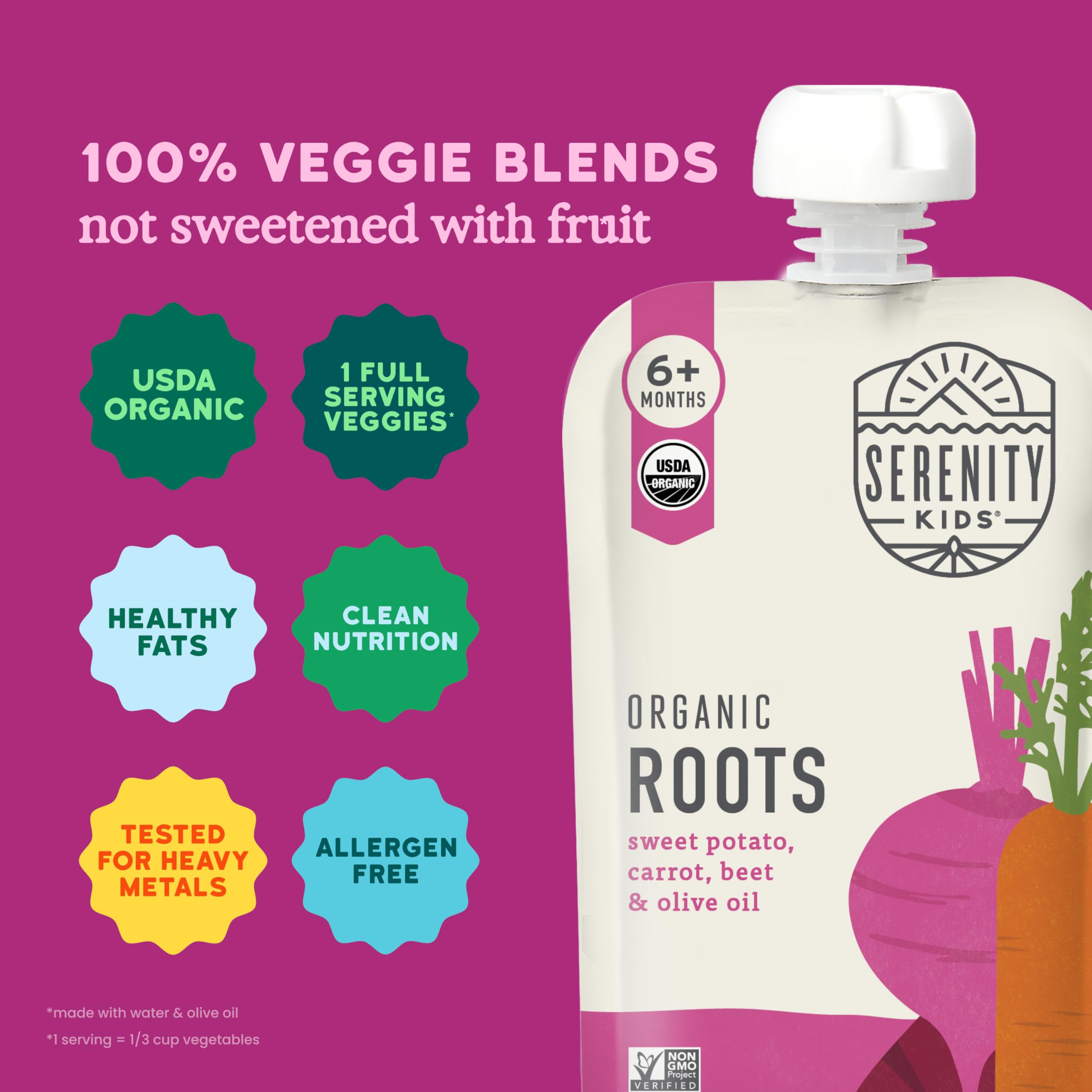 Serenity Kids no added sugar indicates wholesome flavor.