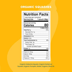Serenity Kids organic squash blend close-up highlighting nutrient-rich vegetables for growing babies