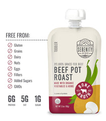 Serenity Kids organic veggies with shiitake mushrooms in beef puree for baby nutrition