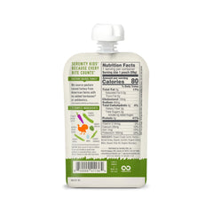 Serenity Kids purple carrot zucchini pouch shot emphasizes veggie-forward puree for growing appetite