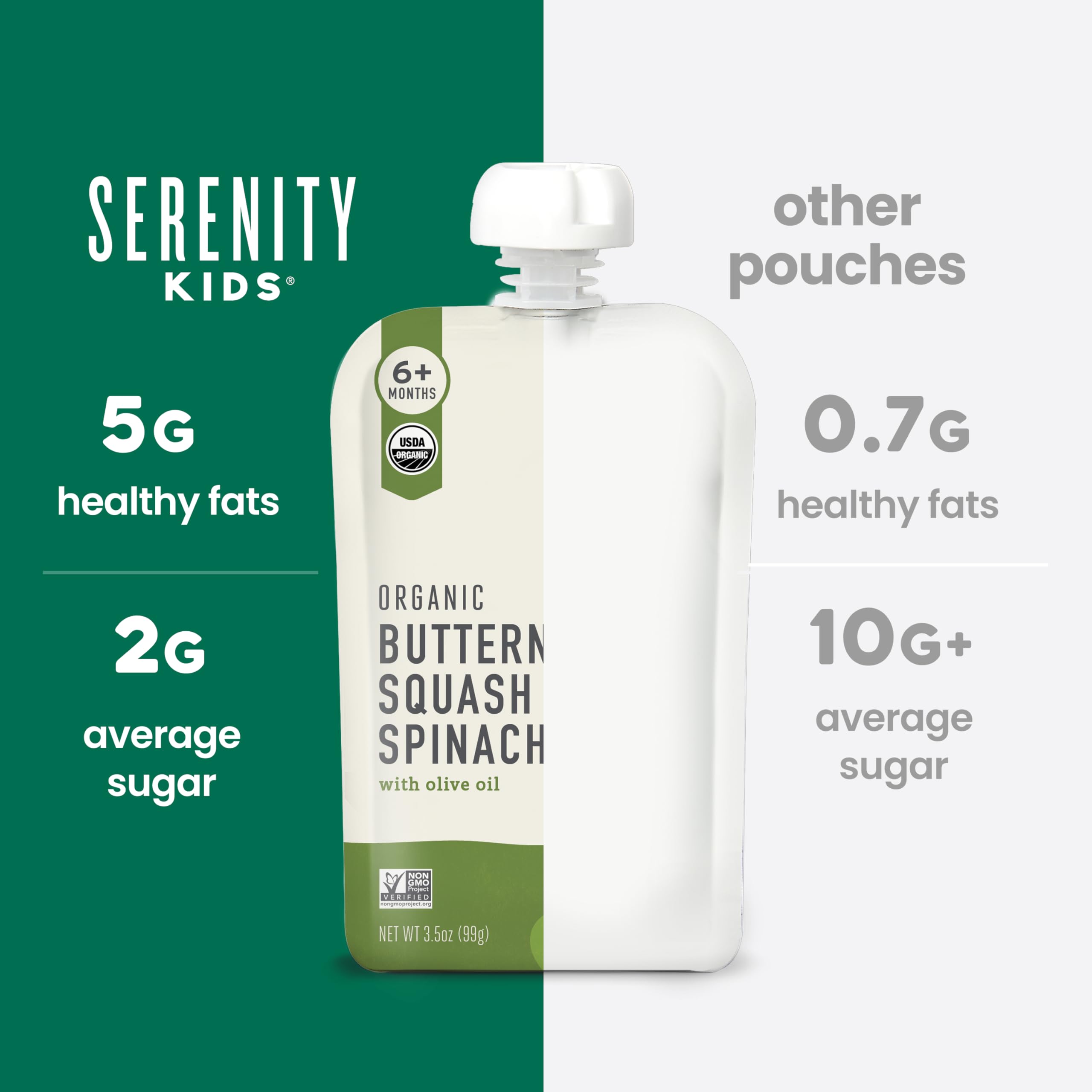 Serenity Kids TerraCycle recycling logo promotes eco friendly pouch disposal.