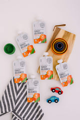 Serenity Kids turkey bolognese ready-to-serve pouch image for on-the-go meals.