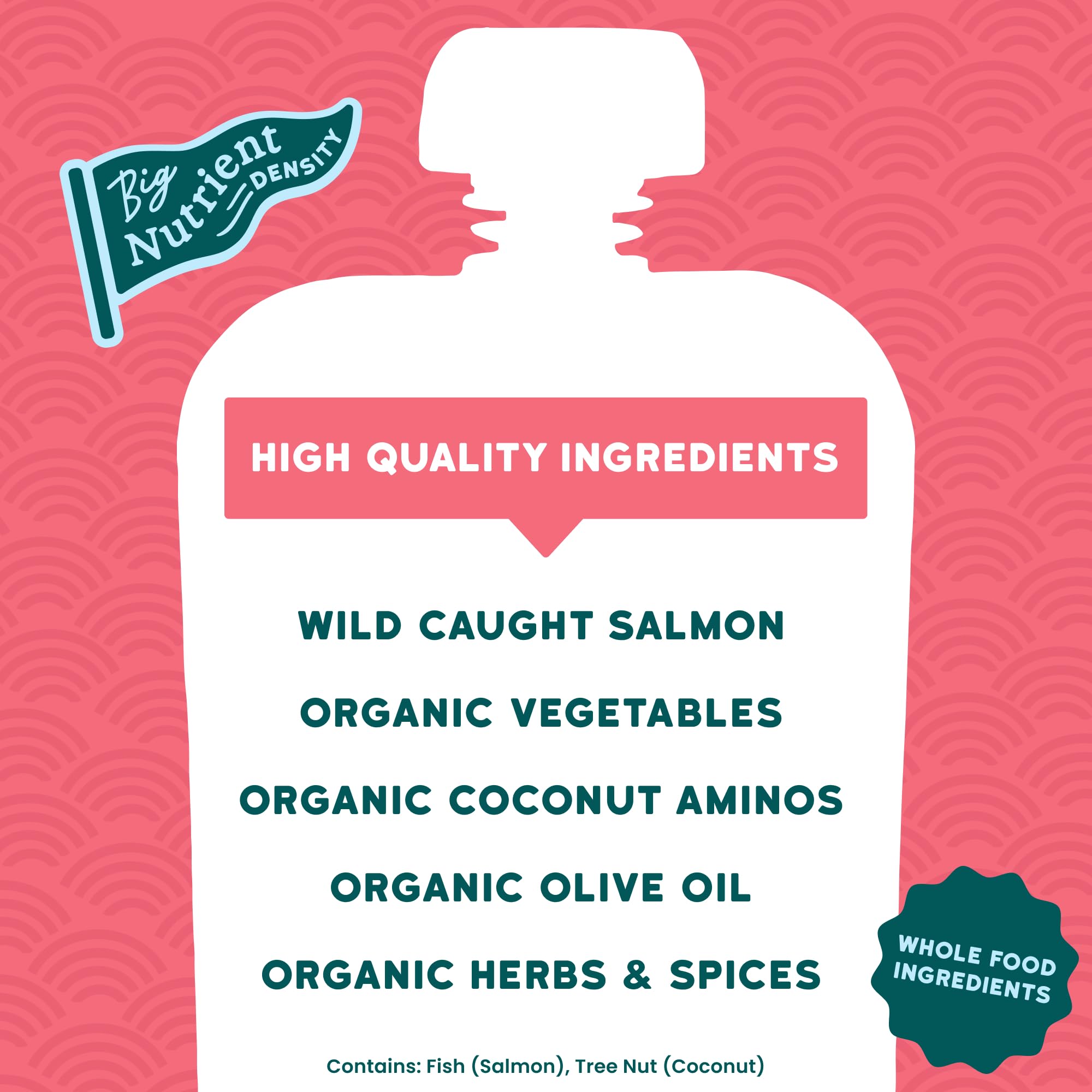 Serenity Kids wild-caught salmon flakes in pouch for protein-rich baby snacks