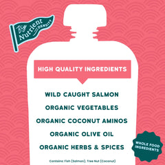 Serenity Kids wild-caught salmon flakes in pouch for protein-rich baby snacks