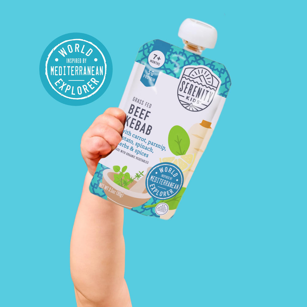 Serenity Kids on-the-go pouch demonstrates easy-snack portability during outings.
