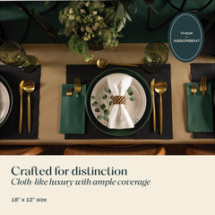 Servietto cloth-like texture placemats add an elegant look without washing
