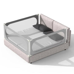 SeseYii bed rail height adjustment from 26 to 36 inches.