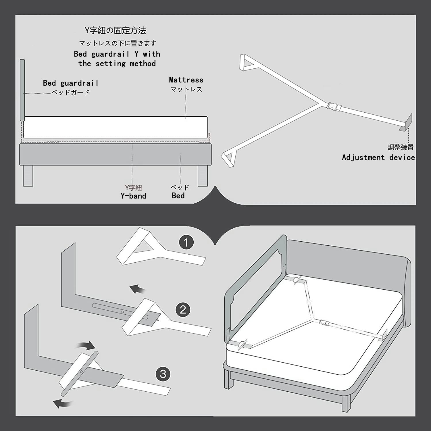 SeseYii universal-fit guard rail works with most bed types.