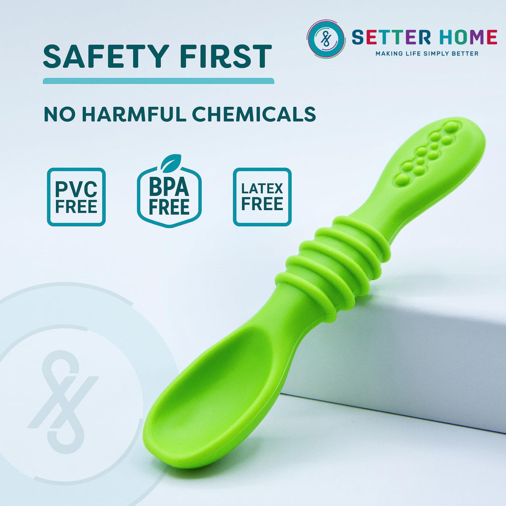 Setter Home baby-led weaning spoons support early self-feeding development.