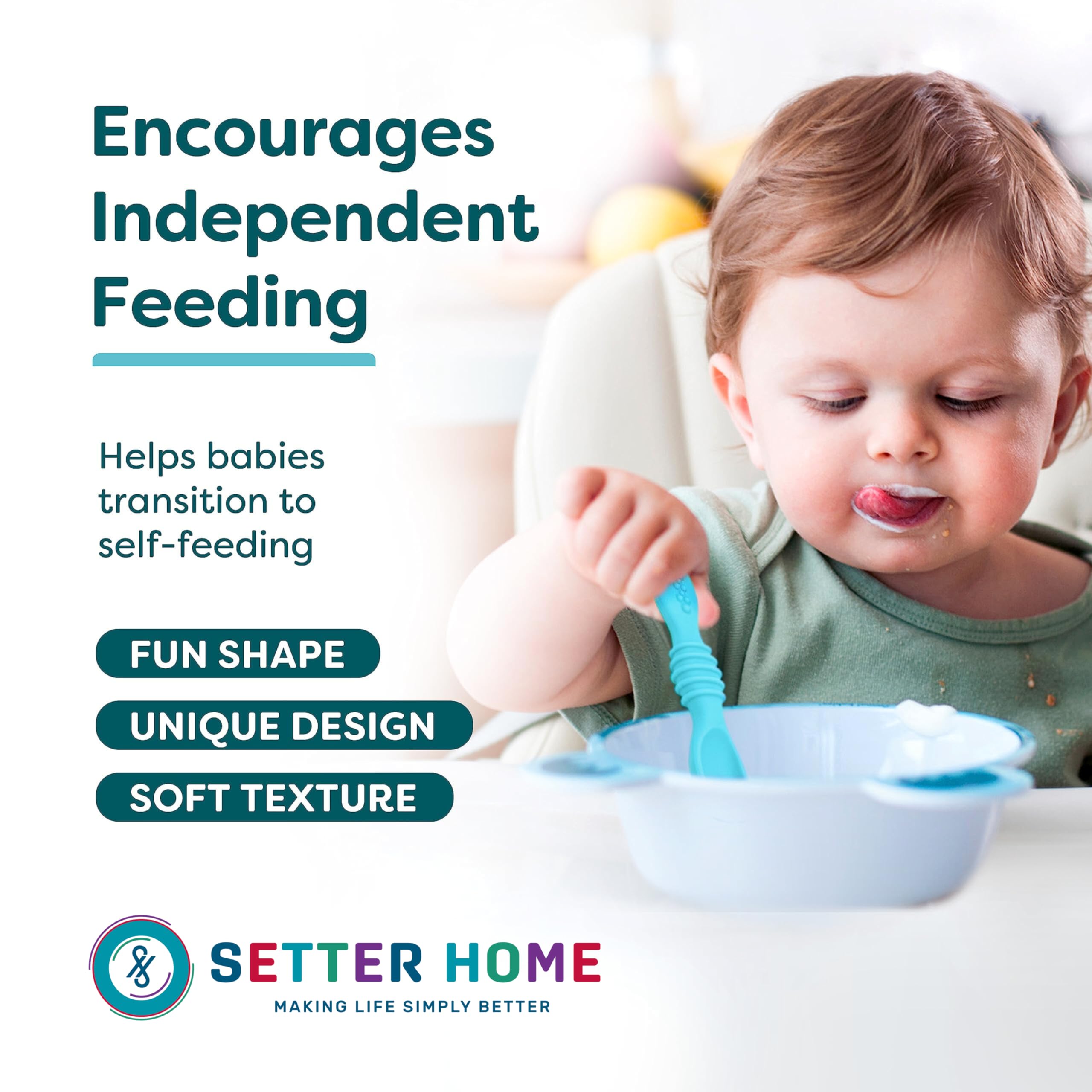 Setter Home baby spoons on-the-go are durable for travel feeding.