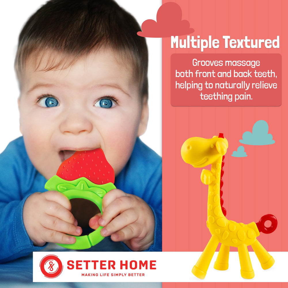 Setter Home banana-design ring teether for gentle chewing