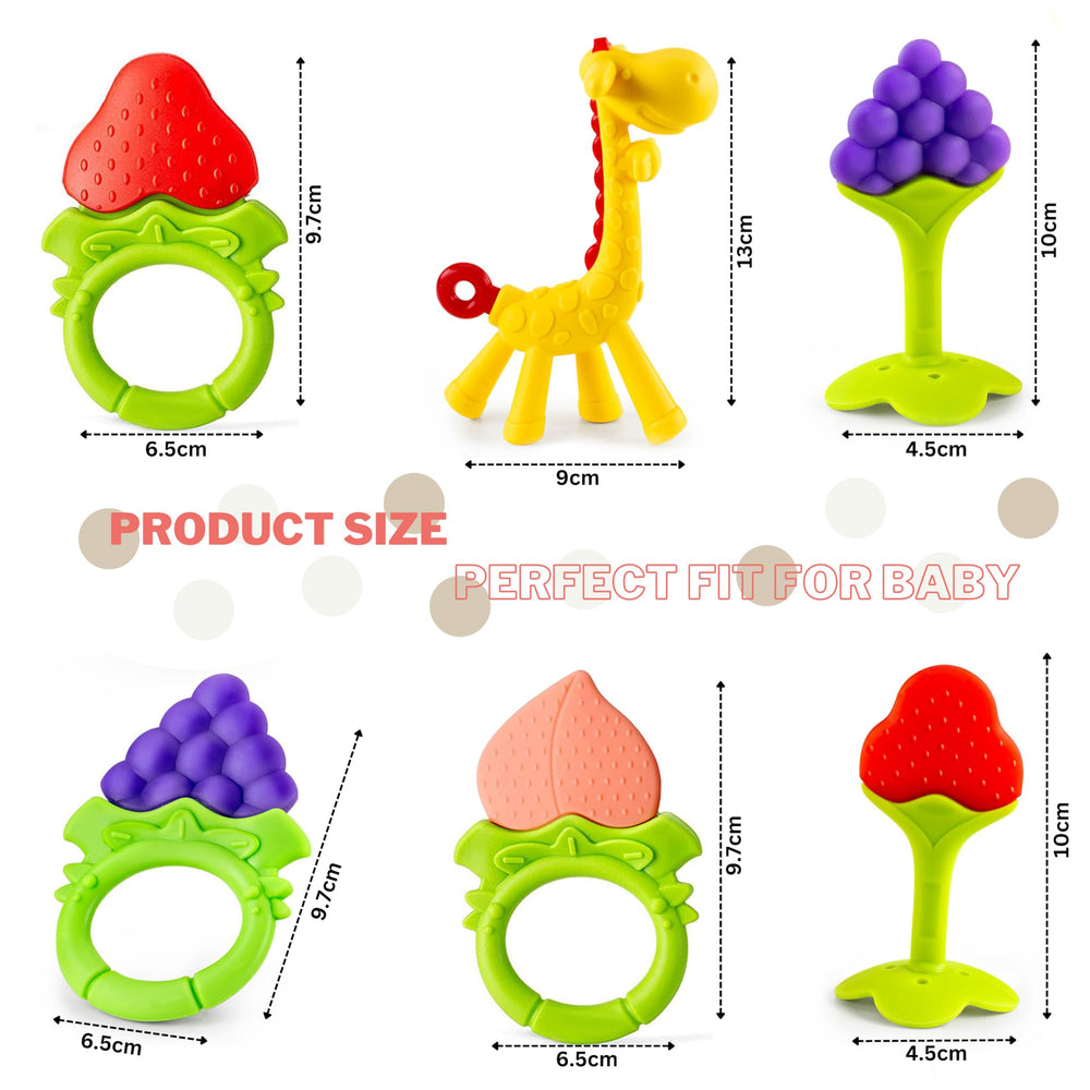Setter Home tree-fruit shape teether colorful texture for exploration