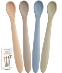 Setter Home best-soft-baby-spoons-4pack showcases four spoons for gentle feeding