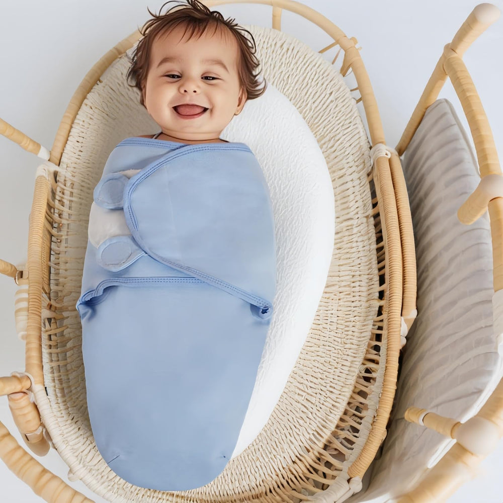 SEVDO adjustable-fit closeup demonstrating womb-like embrace for secure swaddling