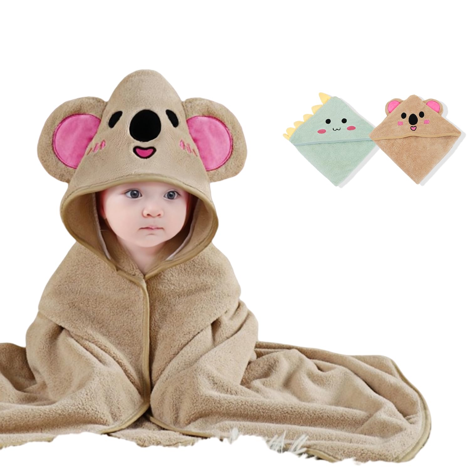 SEVDO towel with animal hood design aids hair drying and warmth.