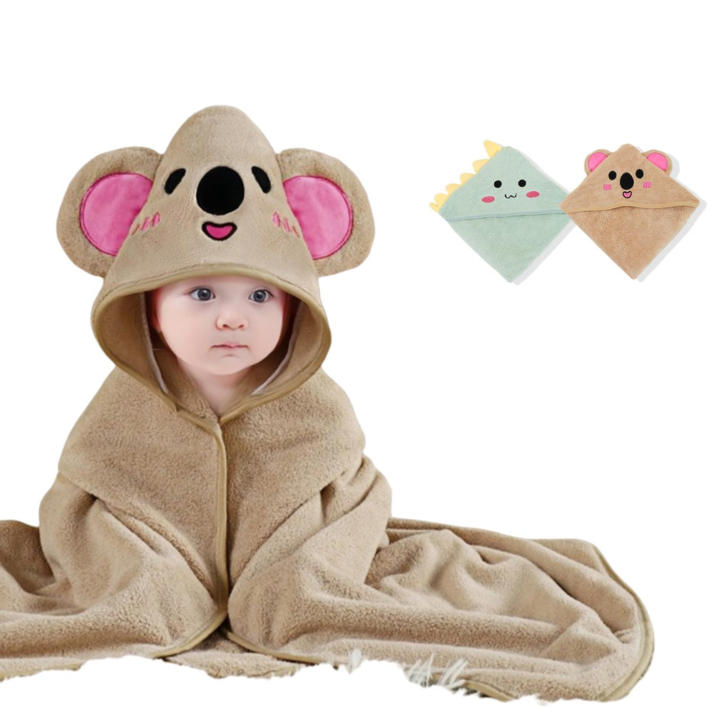SEVDO towel with animal hood design aids hair drying and warmth.