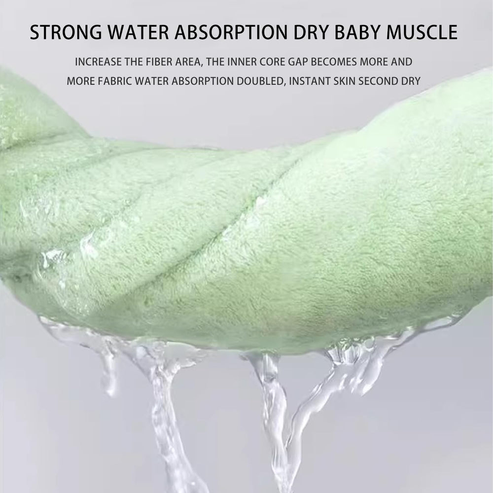SEVDO 31x31 towel in use on toddler shows quick-dry after bath.