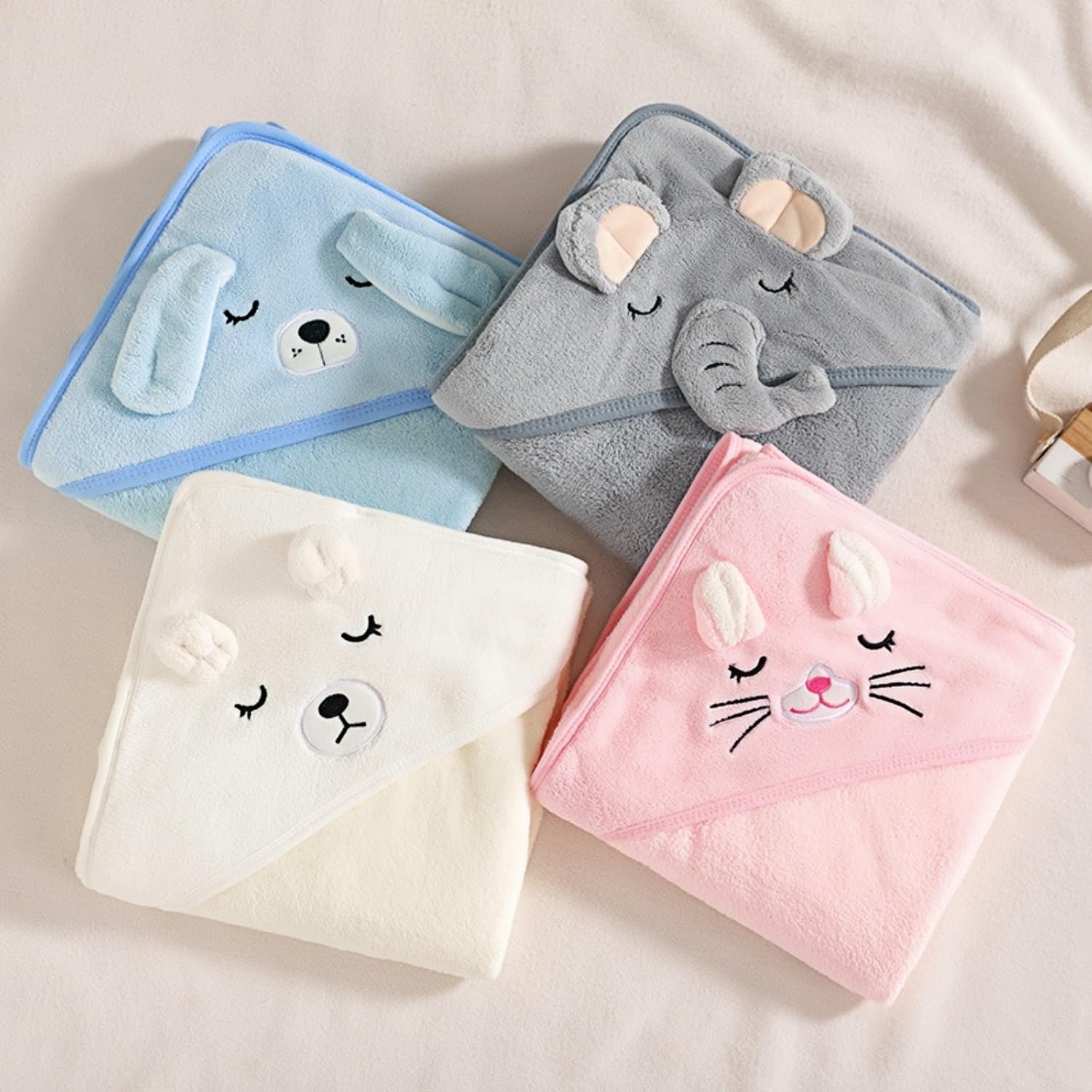 SEVDO folded towel size display shows generous coverage for growing babies