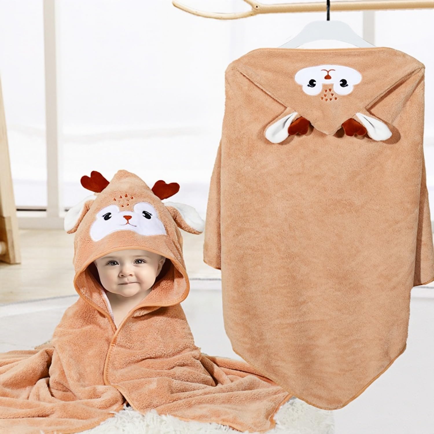SEVDO Gift-ready baby towel image suggests an ideal newborn gift for new parents.