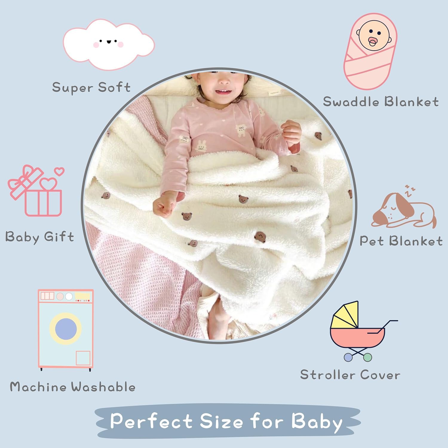 SEVDO Ultra Soft Embroidery Cozy blanket packaging presentation highlights gifting-ready box
