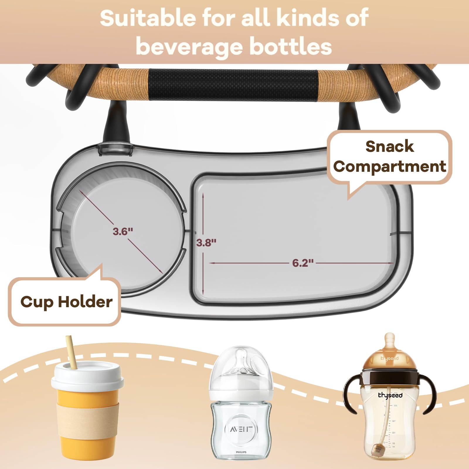 SEVEN SPARTA durable material snack tray for easy cleaning and long life