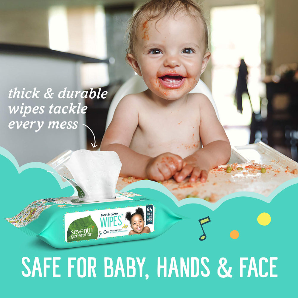 Seventh Generation wipes moisturized with aloe vera for soothing clean.