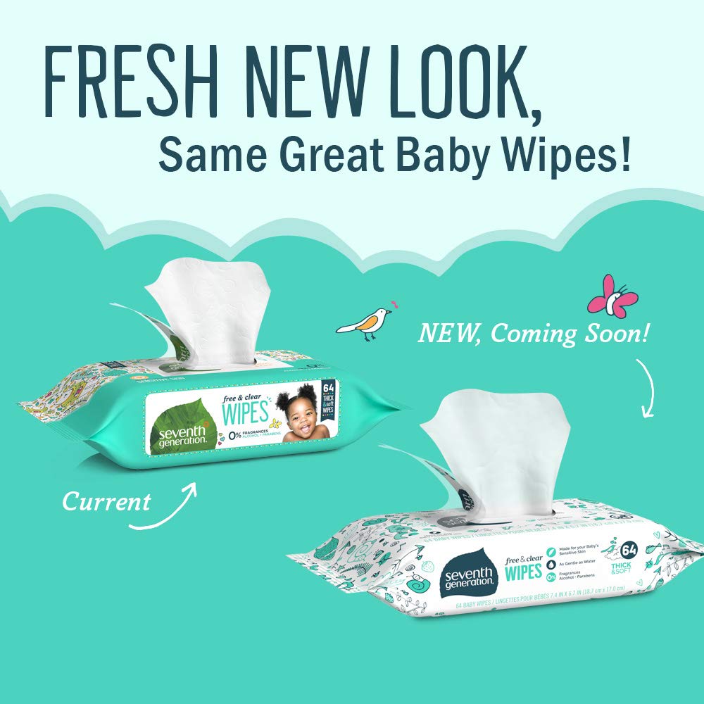 Seventh Generation Baby Wipes back-of-package shows zero fragrance and parabens.