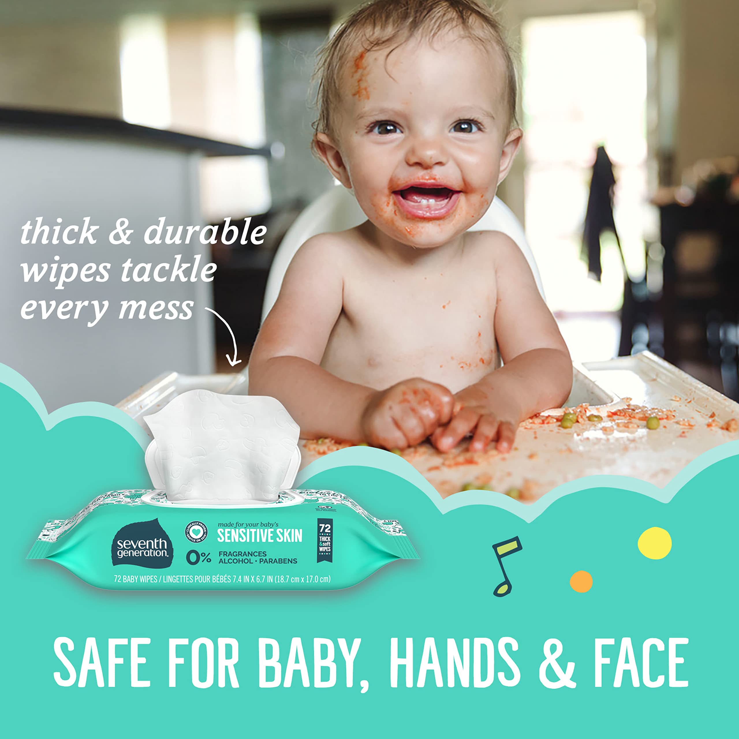 Safe for baby, hands, and face with aloe vera and gentle conditioning.