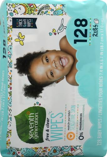 Seventh Generation Baby Wipes thick and soft wipe ready for gentle cleanups.