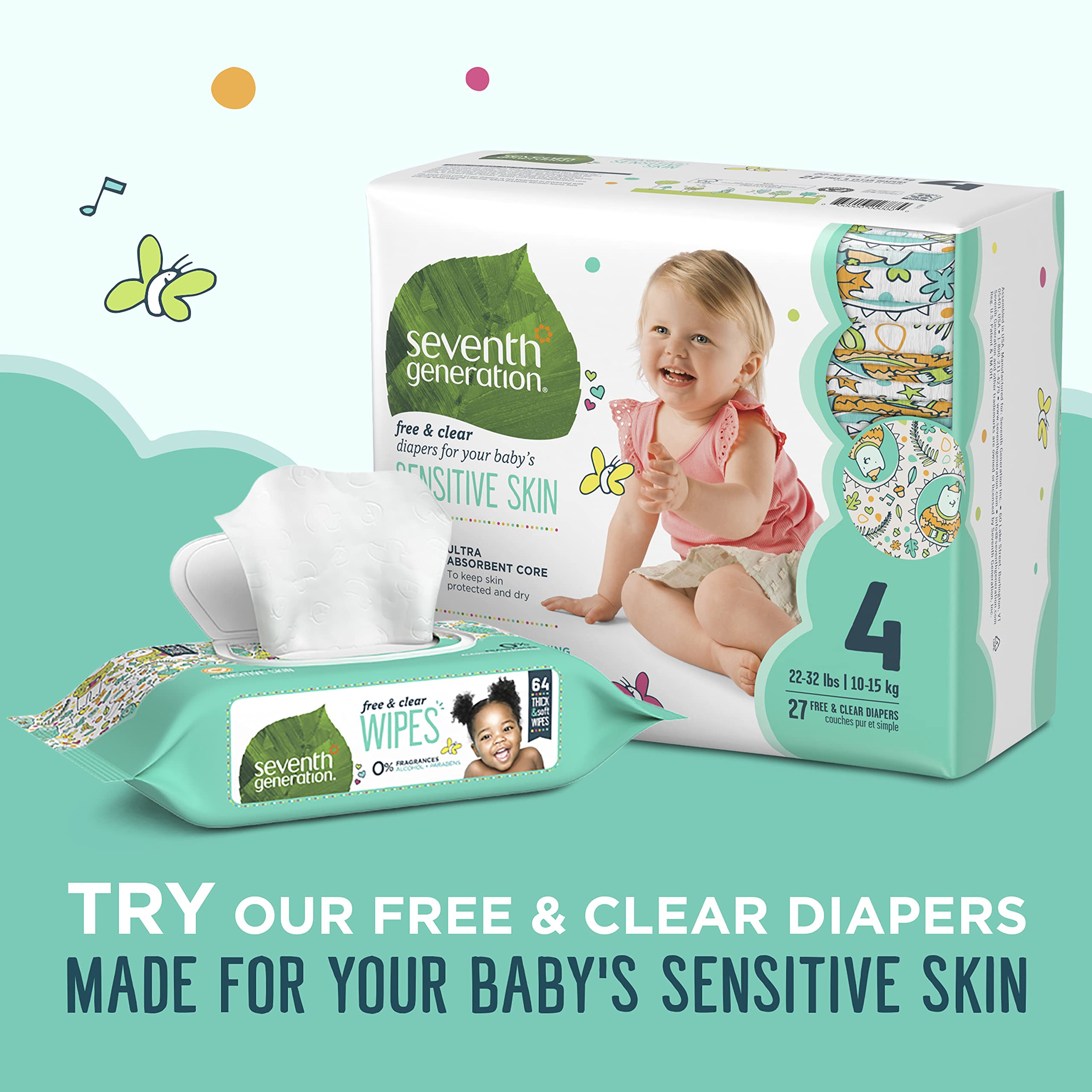 Seventh Generation hypoallergenic label on unscented wipes