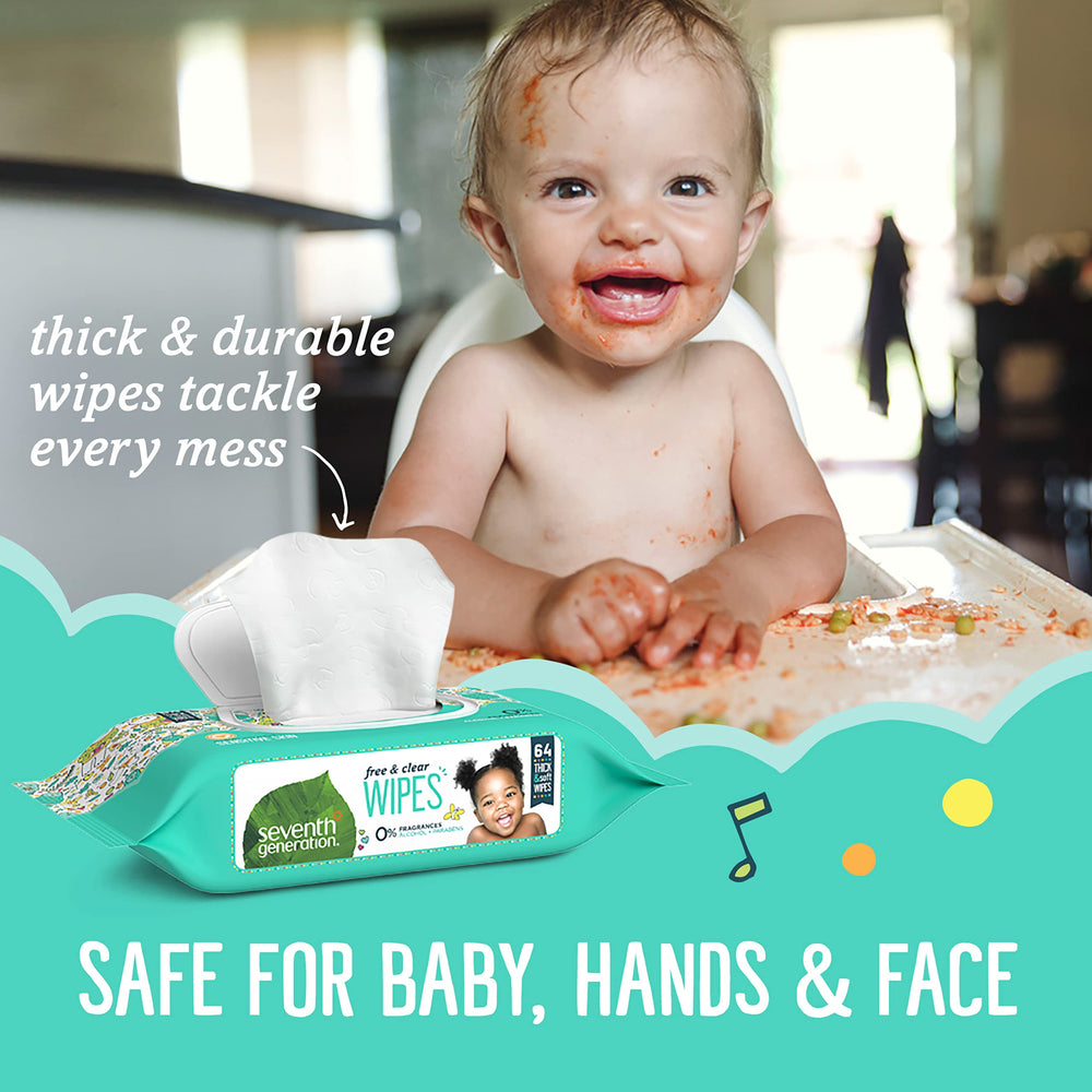Seventh Generation unscented wipes ideal for on-the-go diaper changes