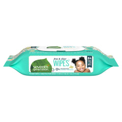 Seventh Generation Baby Wipes unscented pack close-up for fragrance-free sensitive skin