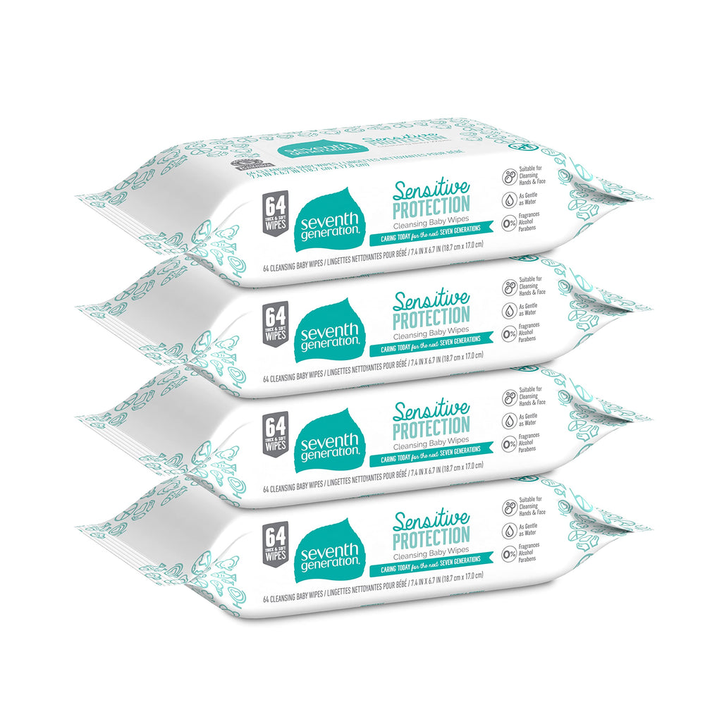 Seventh Generation tape-seal closure promotes easy stacking and wipe refill convenience.