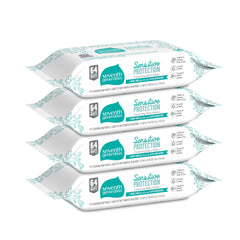 Seventh Generation tape-seal closure promotes easy stacking and wipe refill convenience.