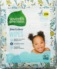Seventh Generation wipes close-up reveals thick, soft texture for gentle cleaning.