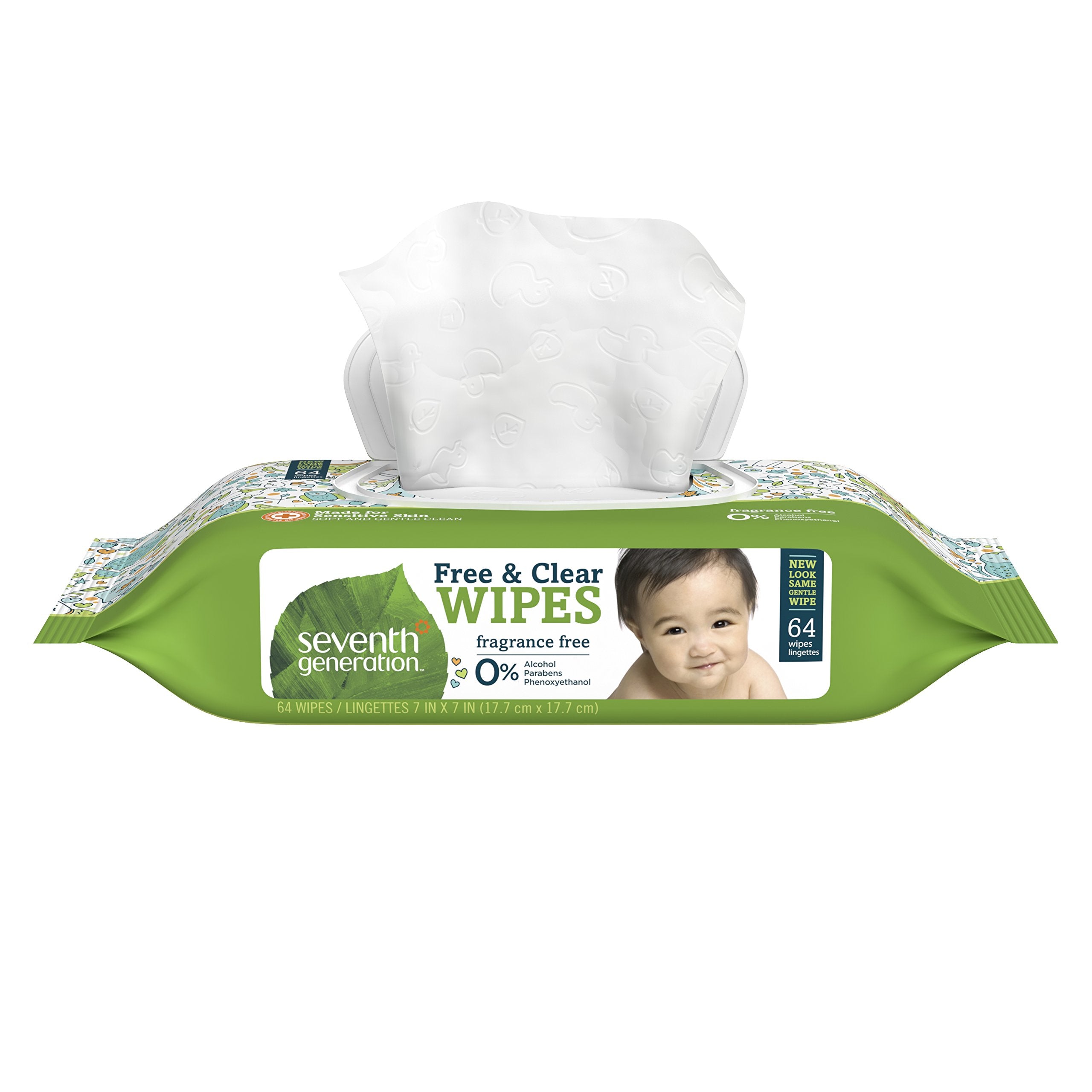Seventh Generation thick, strong wipes in flip-top dispenser tackle diaper-time messes