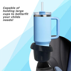Sevomie Evenflo Revolve 360 cup holder side view for accessible snacks