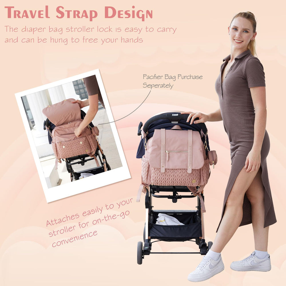 SEWBOO diaper bag backpack four wear options support moms on errands