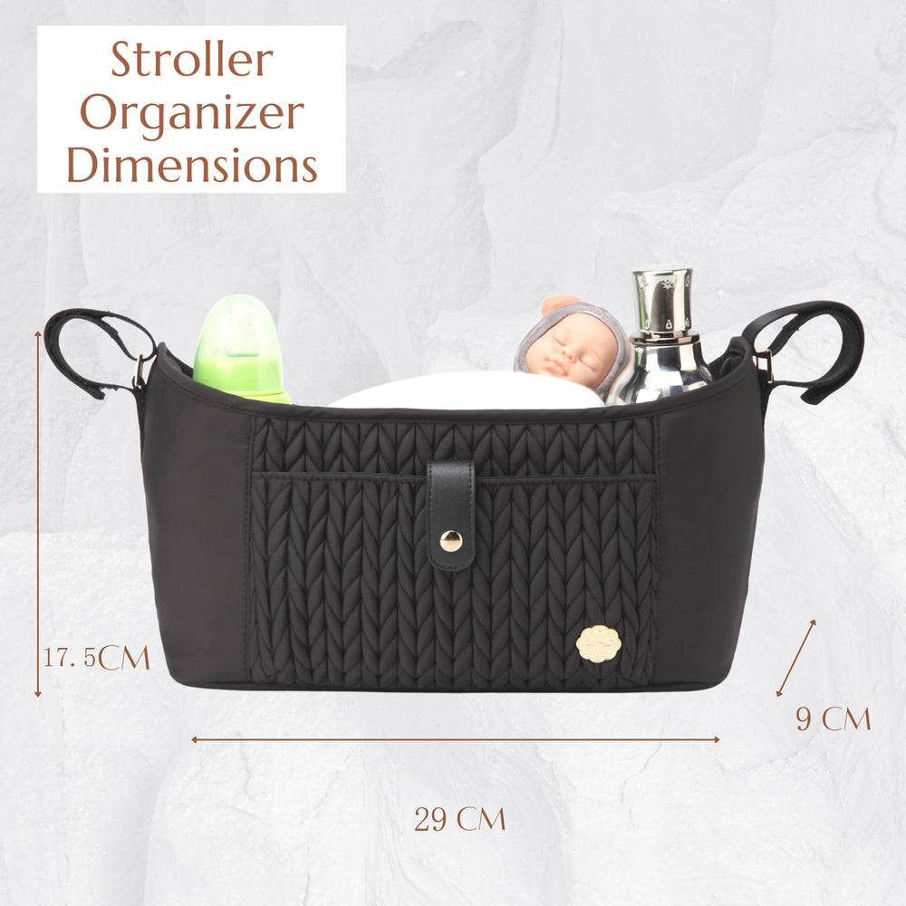SEWBOO universal stroller organizer 3D herringbone quilting adds durable style