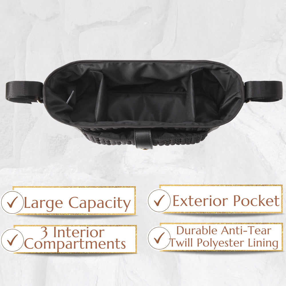 SEWBOO universal stroller organizer interior compartments keep items neatly organized
