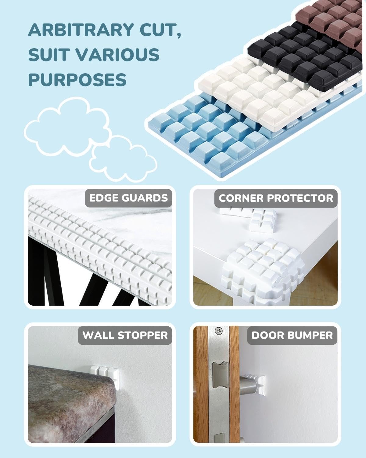 Seyossbe customizable corner bumper lets you tailor fit to furniture shapes.