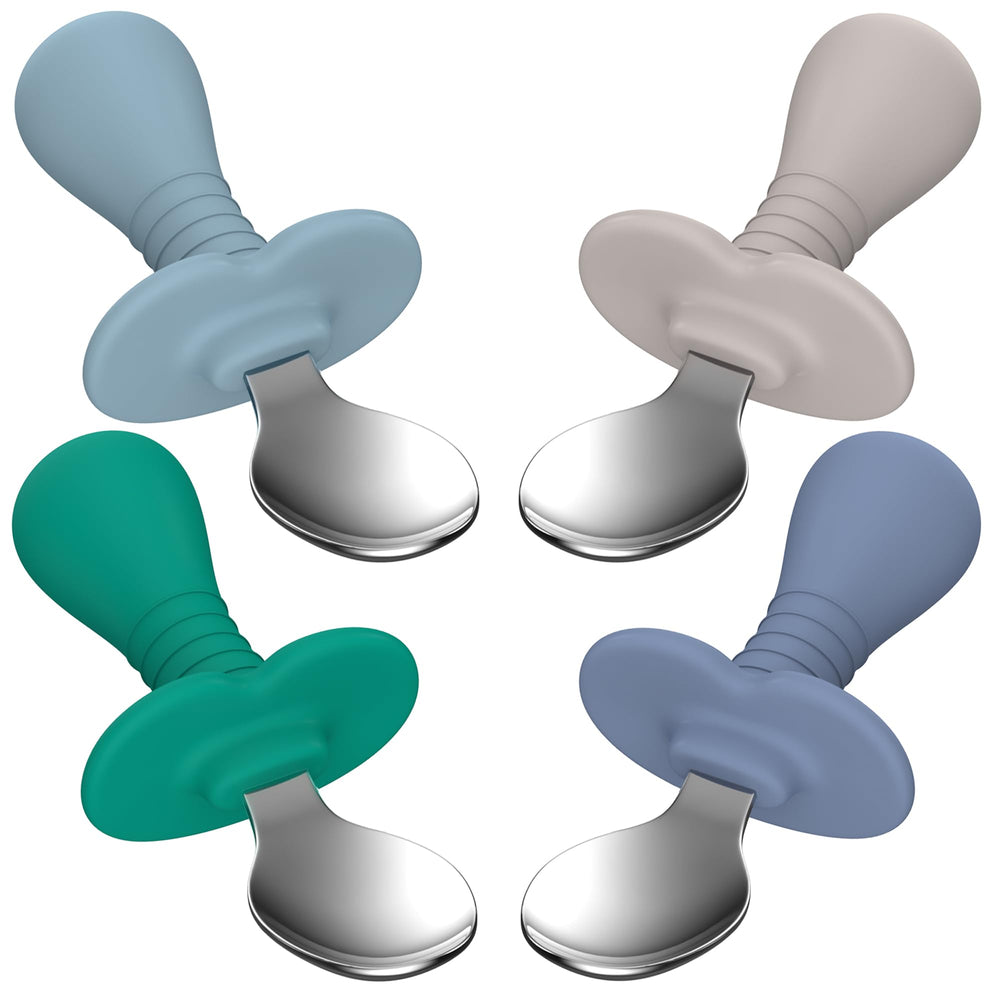 SFCCMM baby spoons with silicone handle offer a gentle, secure grip for tiny hands.