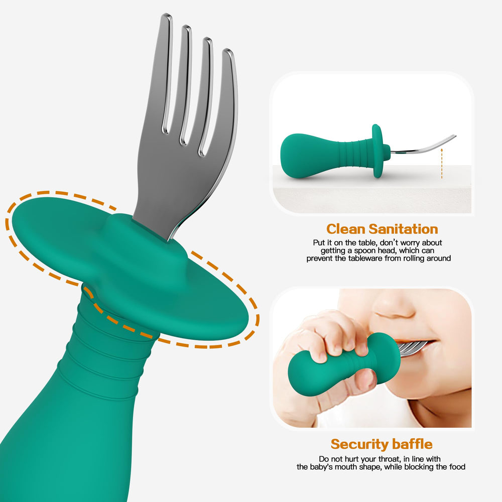SFCCMM toddler forks 4in-length designed for small mouths.