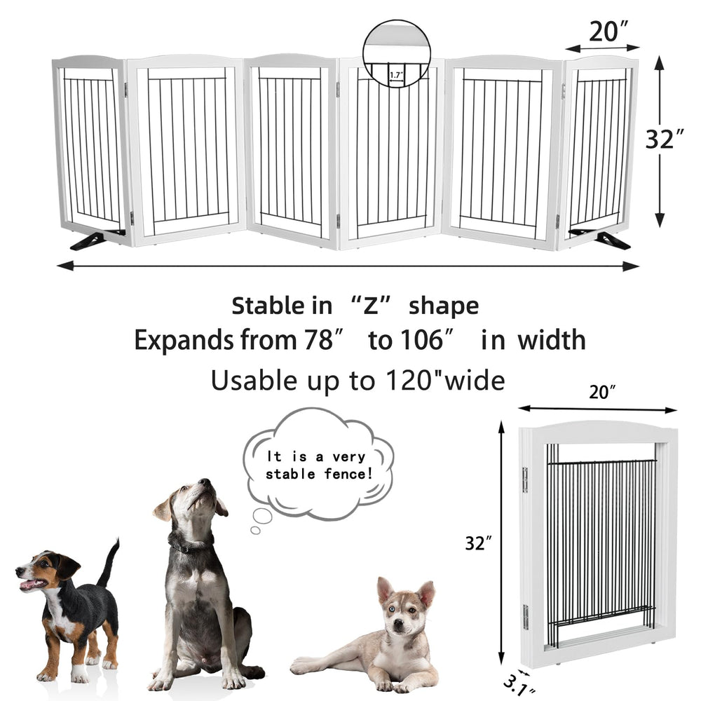 SFJC dog fence indoor collapsed dimensions 20 inches wide.