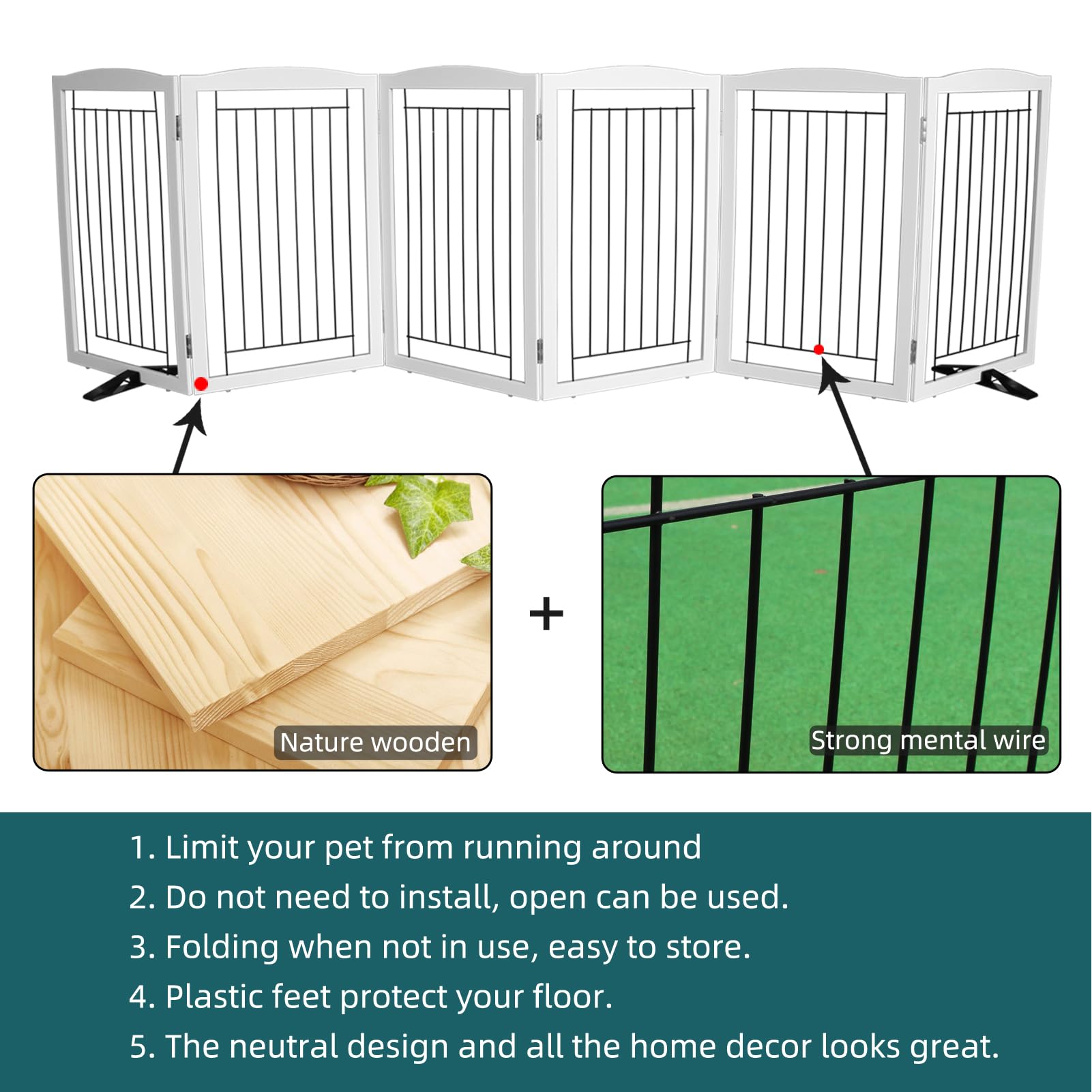 SFJC dog fence indoor open dimensions 120 inches wide.