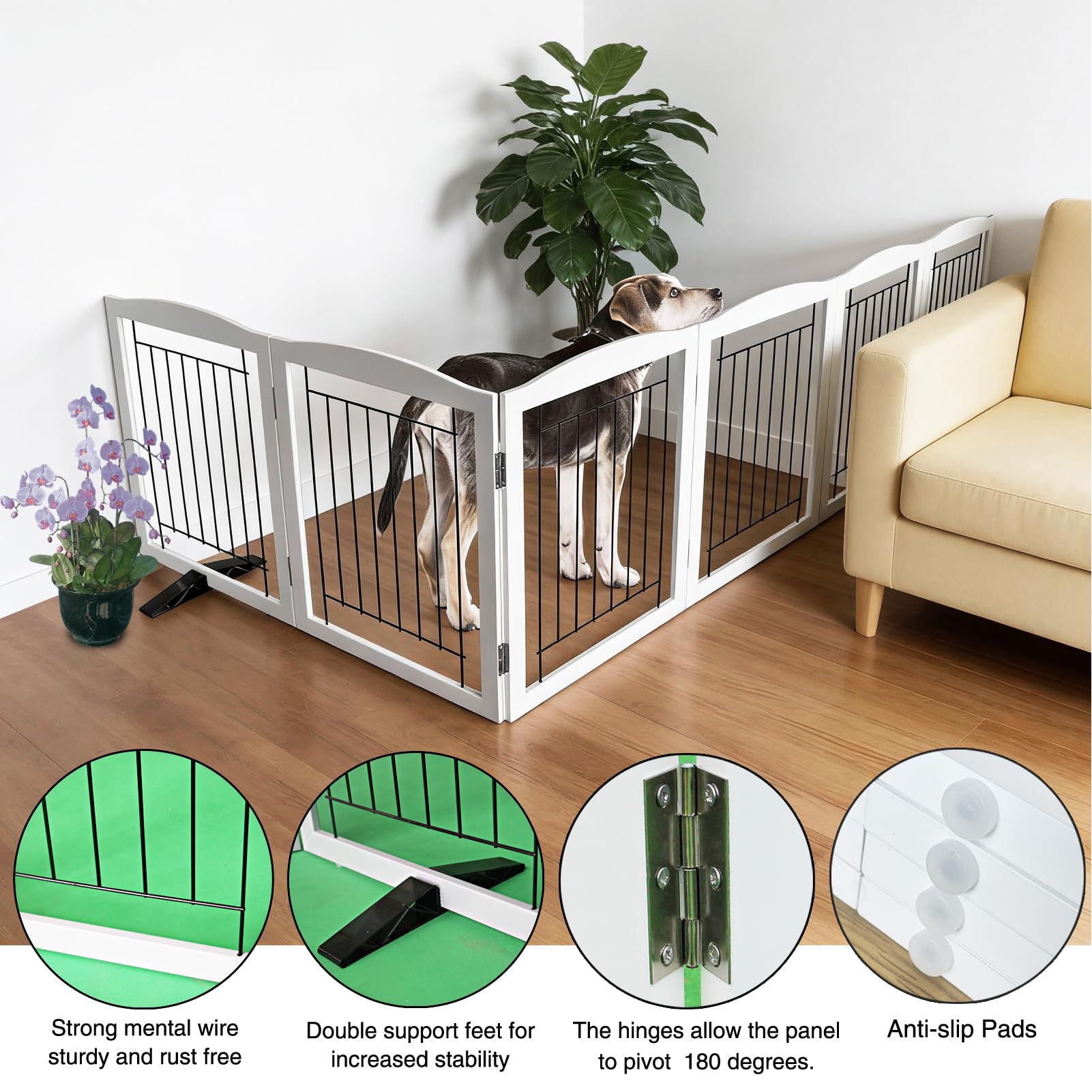 SFJC dog fence indoor fully assembled straight out of the box.